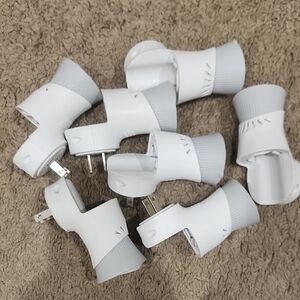 White and Gray Electrical Plug Adapters